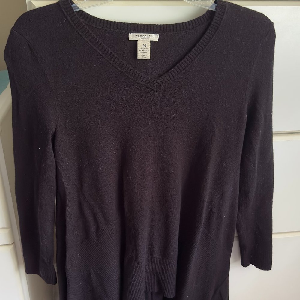 Westbound Petites Black Knit Tunic